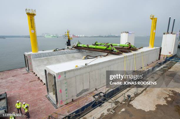 Illustration picture shows a press visit to the Agency for Maritime and Coastal Services , Friday 15 April 2022, in Kallo, on the occasion of the...