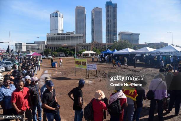 Protesting citizens demanding the ousting of Sri Lankan President Gotabaya Rajapaksa, celebrated the Sinhala and Tamil New Year at the protest site....