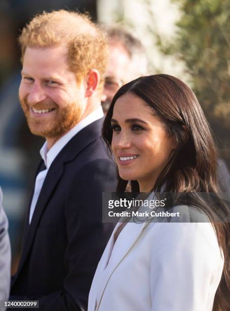 Prince Harry, Duke of Sussex and Meghan, Duchess of Sussex attend a reception hosted by the City of The Hague and the Dutch Ministry of Defence at...