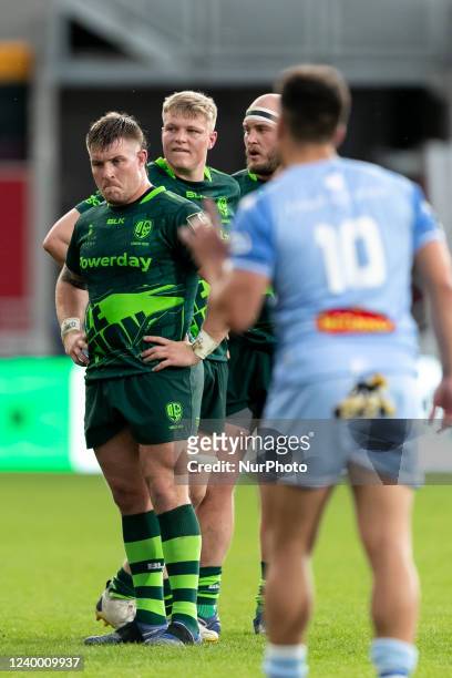 Facundo Gigena of London Irish looks on during the European Rugby Challenge Cup match between London Irish and Castres Olympique at the Brentford...