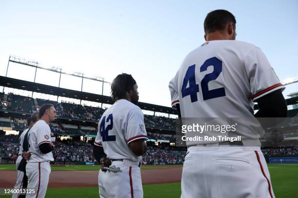 Cedric Mullins of the Baltimore Orioles stands during the national anthem prior to the game between the New York Yankees and the Baltimore Orioles at...