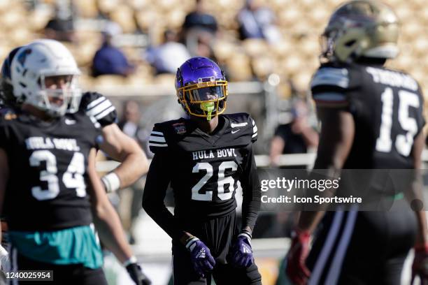 Tennessee cornerback Theo Jackson during the Hula Bowl All-Star Football Classic on January 15, 2022 at UCF Bounce House Stadium in Orlando, Fl.