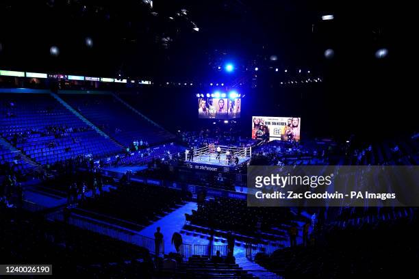 General view of an undercard bout at the AO Arena, Manchester. Picture date: Saturday April 16, 2022.