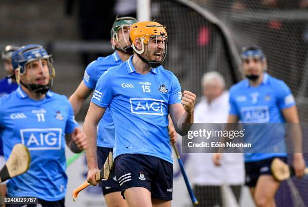 Dublin , Ireland - 16 April 2022; Ronan Hayes of Dublin celebrates at the final whistle during the Leinster GAA Hurling Senior Championship Round 1...