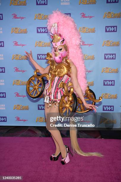 In this image released on April 18 Lady Camden attends "RuPaul's Drag Race" Season 14 Finale red carpet at Flamingo Las Vegas in Las Vegas, Nevada.