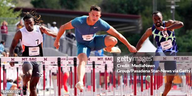 Walnut, CA Devon Allen of the U.S.A wins the 110 Hurdles Elite with a time of 13.35 as Daniel Rogers of the U.S.A. Finished sixth with a time of...