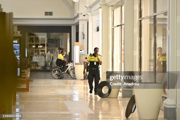 Scene inside a shopping mall after a shooting incident leaving several people injured on Saturday afternoon in Columbia, SC on April 16, 2022.