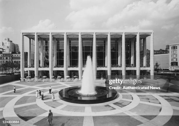 Avery Fisher Hall at the Lincoln Center for the Performing Arts, New York City, circa 1965. The building is the home of the New York Philharmonic...