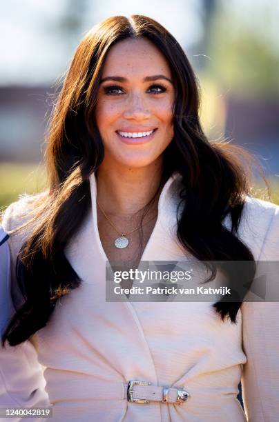 Meghan, Duchess of Sussex attends day two of the Invictus Games 2020 at Zuiderpark on April 17, 2022 in The Hague, Netherlands.