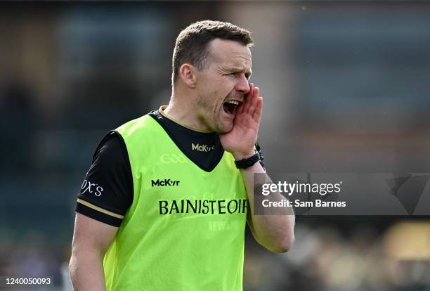 London , United Kingdom - 17 April 2022; Leitrim manager Andy Moran during the Connacht GAA Football Senior Championship Quarter-Final match between...