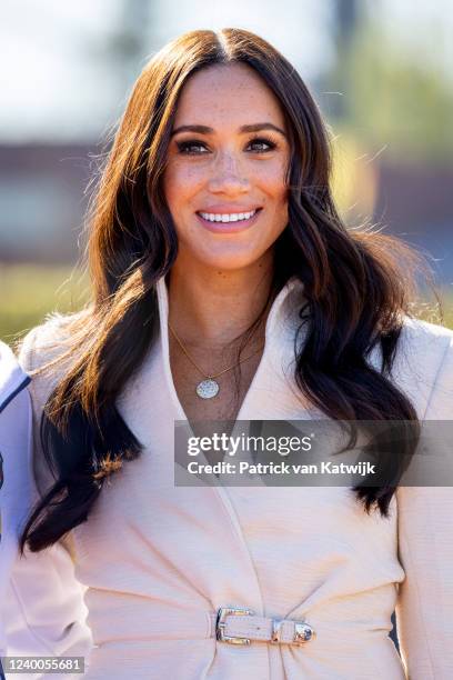 Meghan, Duchess of Sussex attends day two of the Invictus Games 2020 at Zuiderpark on April 17, 2022 in The Hague, Netherlands.