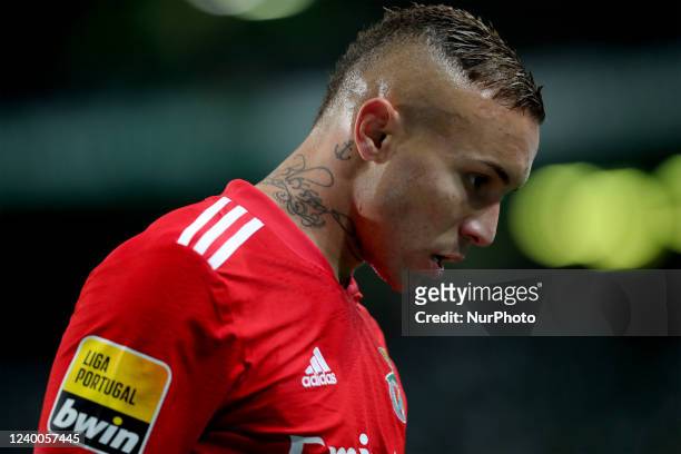 Everton of SL Benfica looks on during the Portuguese League football match between Sporting CP and SL Benfica at Jose Alvalade stadium in Lisbon,...