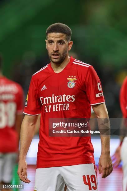 Adel Taarabt of SL Benfica during the Liga Portugal Bwin match between Sporting CP and SL Benfica at Estadio Jose Alvalade on April 17, 2022 in...