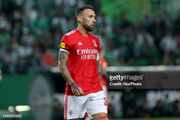 Otamendi of SL Benfica looks on during the Portuguese League football match between Sporting CP and SL Benfica at Jose Alvalade stadium in Lisbon,...