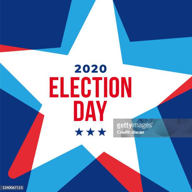 presidential election 2020 in united states. vote day, november 3. us election. patriotic american element. poster, card, banner and background. vector illustration. - political party stock illustrations