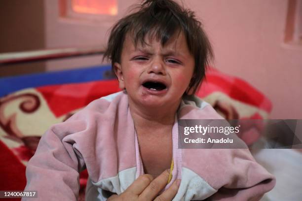 View from a hospital as children receiving medical treatment, in capital Kabul, Afghanistan on April 18, 2022. More than 5 children are treated in...