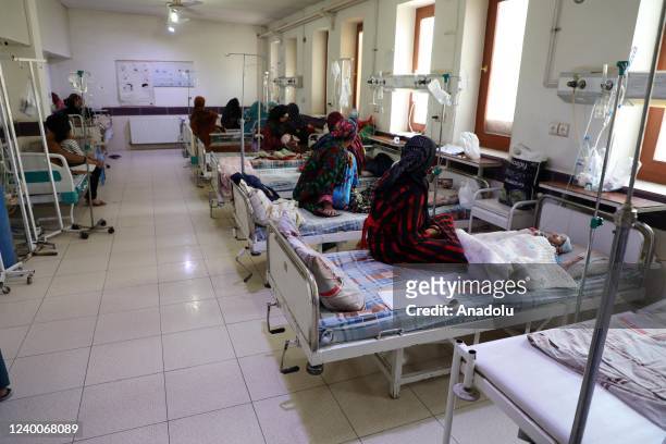 View from a hospital as children receiving medical treatment, in capital Kabul, Afghanistan on April 18, 2022. More than 5 children are treated in...