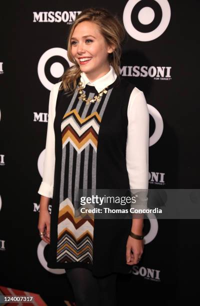 Elizabeth Olsen attends the Missoni for Target Private Launch Event on September 7, 2011 in New York City.