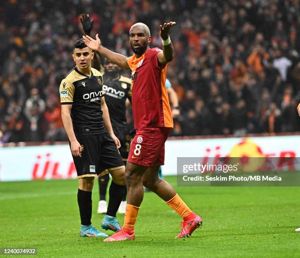 Ryan Babel of Galatasaray during the Turkish Super League football match between Galatasaray and Yeni Malatyaspor at NEF Stadyumu on April 2, 2022 in...