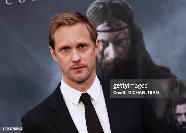 Swedish actor Alexander Skarsgard arrives to the Los Angeles premiere of "The Northman" held at the TCL Chinese Theater on April 18, 2022 in Los...