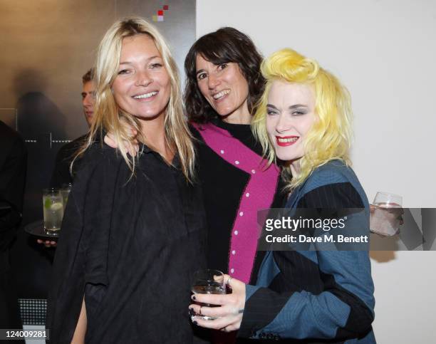 Kate Moss, Bella Freud and Pam Hogg attend the debut screening of a short film collaboration between Bella Freud and director Martina Amati at Max...