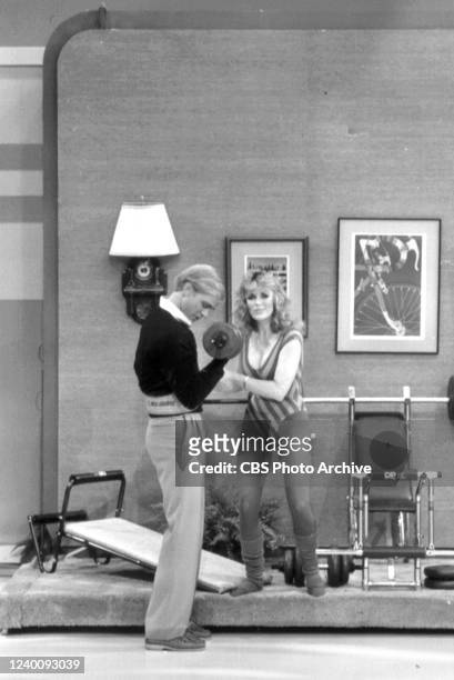 Steven Ford with game show model. This episode of TPIR is a "Salute to CBS Daytime Dramas This image is off of of the contact sheet. Actual negative...