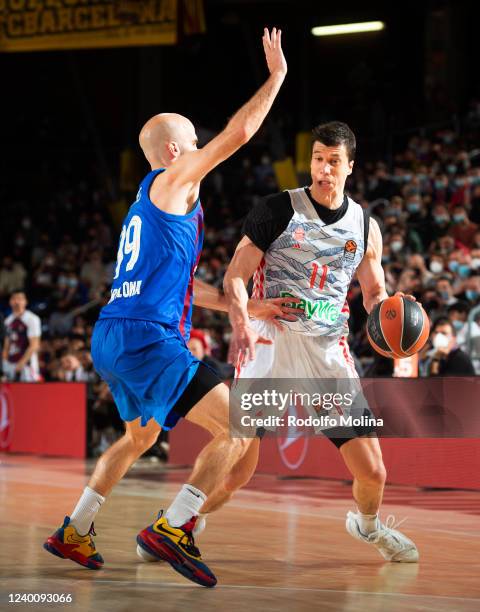 Vladimir Lucic, #11 of FC Bayern Munich in action during the Turkish Airlines EuroLeague Play Off Game 1 match between FC Barcelona and FC Bayern...