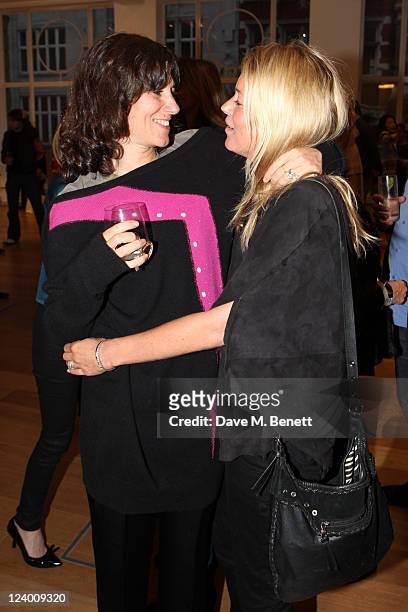Bella Freud and Kate Moss attend the debut screening of a short film collaboration between Bella Freud and director Martina Amati at Max Wigram...