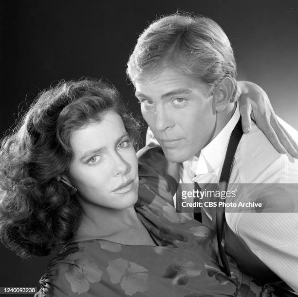 Colleen Casey as Faren Connor 1985 - 1987 and Steven Ford as Andy Richards 1981-1987 on THE YOUNG AND THE RESTLESS. October 23, 1985.