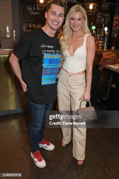 Pritchard and Abbie Quinnen attend the press night performance of "Bonnie & Clyde: The Musical" at The Arts Theatre on April 19, 2022 in London,...