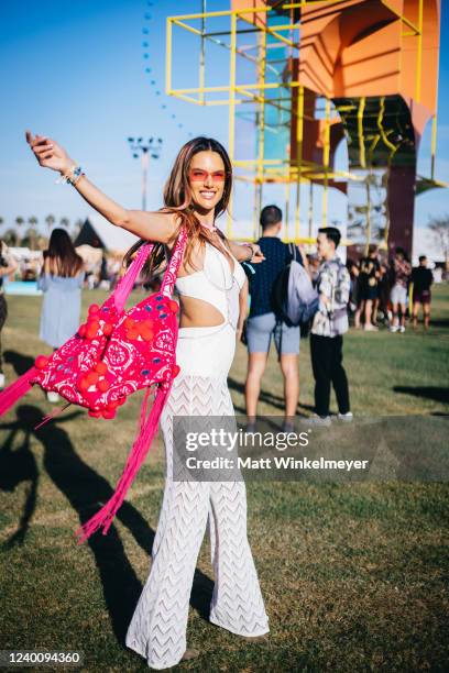 Alessandra Ambrosio attends the 2022 Coachella Valley Music and Arts Festival weekend 1 day 1 on April 15, 2022 in Indio, California.