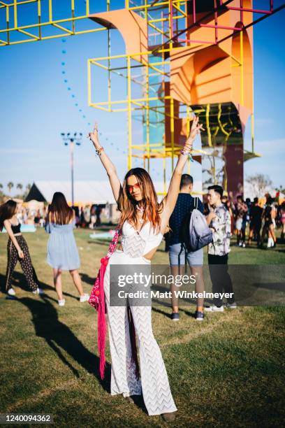 Alessandra Ambrosio attends the 2022 Coachella Valley Music and Arts Festival weekend 1 day 1 on April 15, 2022 in Indio, California.