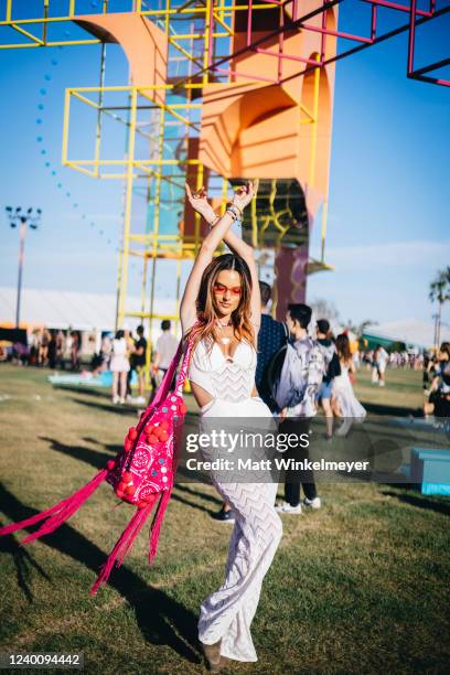 Alessandra Ambrosio attends the 2022 Coachella Valley Music and Arts Festival weekend 1 day 1 on April 15, 2022 in Indio, California.