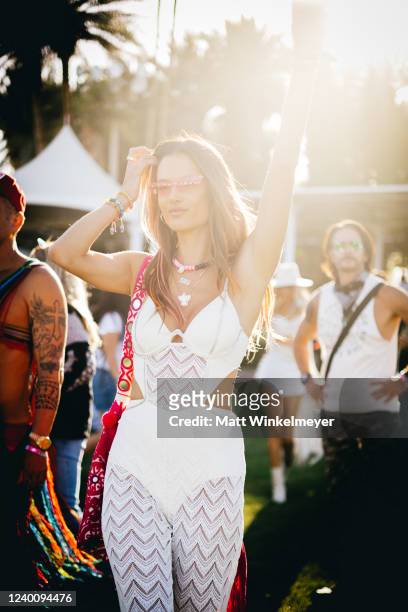 Alessandra Ambrosio attends the 2022 Coachella Valley Music and Arts Festival weekend 1 day 1 on April 15, 2022 in Indio, California.