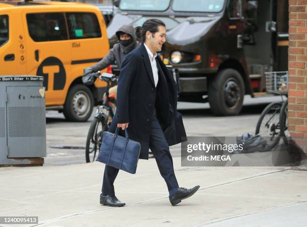 Kei Komuro leaves his New York City home on April 19, 2022 in New York, New York.