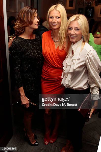 Princess Rosario of Bulgaria, Gwyneth Paltrow and Princess Marie-Chantal of Greece attend a dinner hosted by Coach in honour of Gwyneth Paltrow at...