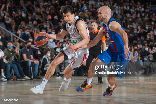 Vladimir Lucic, #11 of FC Bayern Munich in action during the Turkish Airlines EuroLeague Play Off Game 1 match between FC Barcelona and FC Bayern...