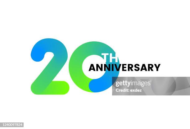 twenty years anniversary - 20th anniversary stock illustrations