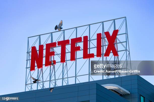 General views of the Netflix Hollywood campus on Vine on April 19, 2022 in Hollywood, California.