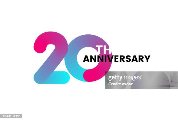 ilustraciones, imágenes clip art, dibujos animados e iconos de stock de aniversario de veinte años - number 20