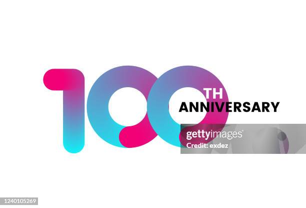 100 years anniversary - number 100 stock illustrations