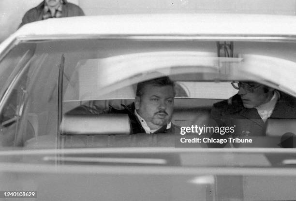 American serial killer John Wayne Gacy is taken from the Des Plaines Police Station to a hospital, on Dec. 23, 1978.