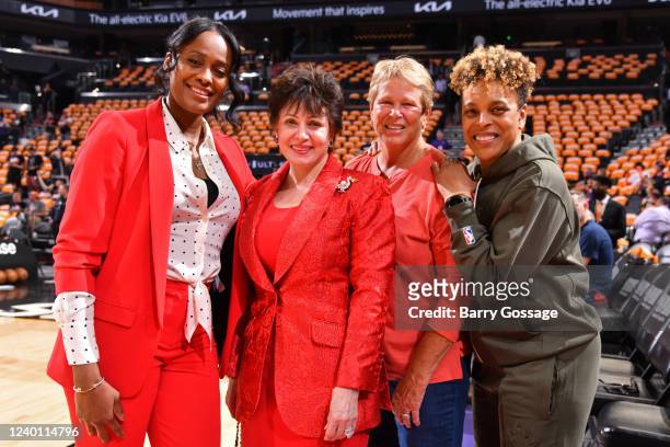 Teresa Weatherspoon, Assistant Coach, Ann Meyers Drysdale, New Orleans Pelicans Color Commentator, Swin Cash, Vice President Basketball Operations...