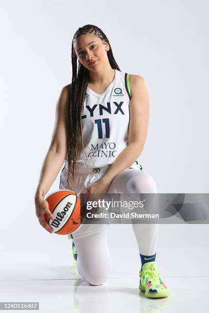 Natalie Achonwa of the Minnesota Lynx poses for a portrait during 2022 Media Day on April 18, 2022 at Target Center in Minneapolis, Minnesota. NOTE...