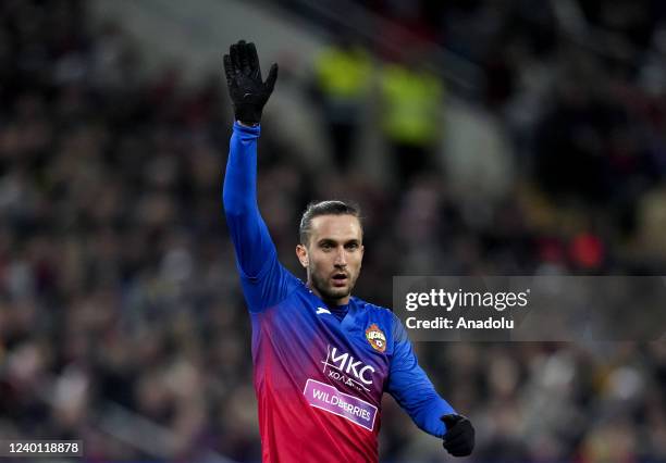 Yusuf Yazici of CSKA Moscow is seen during Russian Premier League match between CSKA Moscow and FC Spartak Moscow in Moscow, Russia on April 20, 2022.