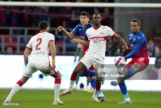 Yusuf Yazici of CSKA Moscow is seen during Russian Premier League match between CSKA Moscow and FC Spartak Moscow in Moscow, Russia on April 20, 2022.