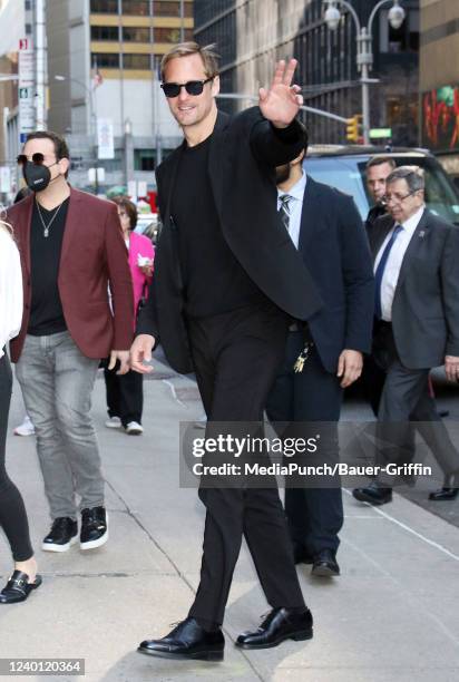 Alexander Skarsgard is seen on April 20, 2022 in New York City.