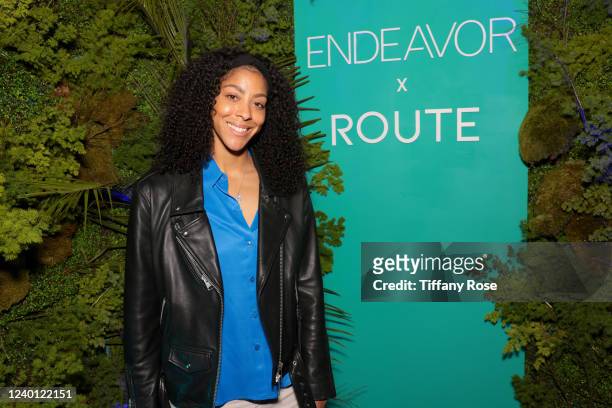 Candace Parker attends An Evening with Endeavor x Route in Los Angeles at Harriet's Rooftop on April 20, 2022 in West Hollywood, California.