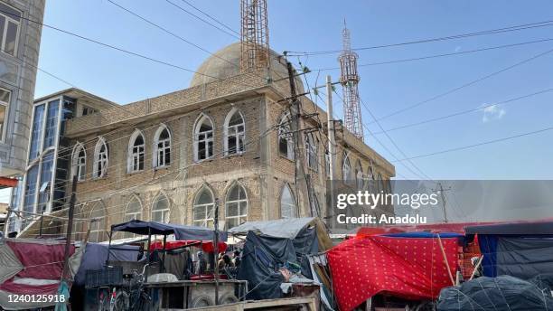View from the Seh Dokan mosque after a blast that hit the mosque located in a busy area of Mazar-i-Sharif, Afghanistan April 21, 2022. At least 10...