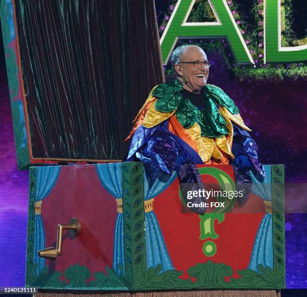 Rudy Giuliani in THE MASKED SINGER episode airing Wed. April 20 on FOX.